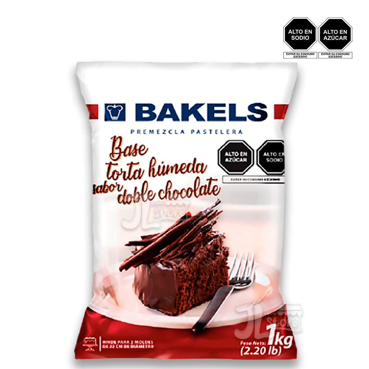 Premezcla Base Torta Húmeda Doble Chocolate Bakels 1kg JL DecoStore